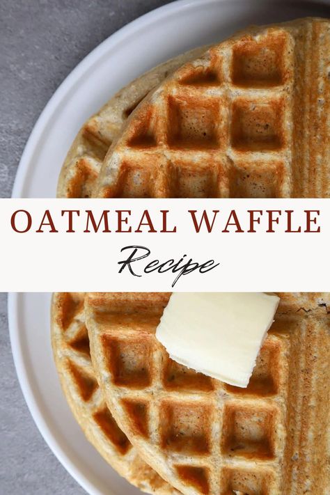 Are you gluten-free or just looking for a wheat-free waffle recipe? Let me tell you, this Oatmeal Waffle Recipe With No Flour is so good! These waffles are crispy exterior and tender on the inside best texture! It is made with simple ingredients, most of which you probably already have in your home right now. Oatmeal Waffle Recipe, Whole Wheat Waffle Recipe, Waffle Batter Recipe, Oatmeal Waffles, Easy Waffle Recipe, Crispy Waffle, Gluten Free Waffles, Vegan Oatmeal, Homemade Goodies