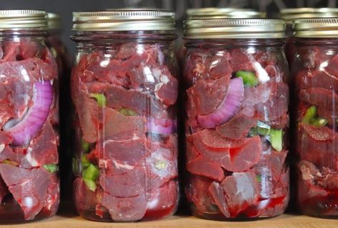 Canning deer meat is another great way to preserve the venison from your harvest. (Spencer Neuharth photo) Canning Venison, Canned Venison, Pressure Canning Meat, Pressure Canning Recipes, Deer Recipes, Home Canning Recipes, Canning Vegetables, Canning Food Preservation, Deer Meat Recipes