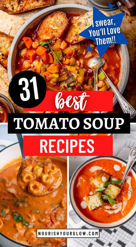 How To Dress Up Tomato Soup, Tomato Soup Dipping Sauce, Can Of Tomato Soup Recipes, What Can I Make With Tomato Soup, Tomato Soup Dinner Ideas, Tomato Soup And, Things To Make With Tomato Soup, Soup With Tomatoes In It, Recipes Made With Tomato Soup