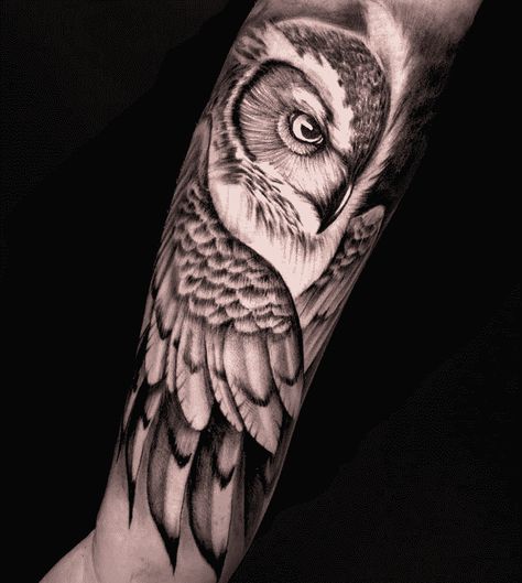 Owl Tattoo Design Images (Owl Ink Design Ideas) Owl Lion Tattoo, Owl Tattoo Designs Men, Womens Owl Tattoo, Owls Tattoo For Women, Owl Tattoo Feminine, Owl Tattoo Drawings Realistic, Owl Sleeve Tattoo Women, Realistic Owl Tattoo For Women, Owl Wings Tattoo