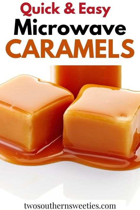 Homemade Microwave Caramels… made in 6 minutes with only 5 ingredients! These will be the easiest candy you will make this holiday season! #caramel #candy #easy #easyrecipe #holiday #holidayseason #holidayseason #microwave #recipe 6 Minute Microwave Caramels, 10 Minute Microwave Caramels, Microwave Caramels Recipe, Easy Caramels 4 Ingredient, Easy Caramels Candy, Microwave Christmas Candy, 6 Min Caramels, Easy Microwave Caramels, Microwave Carmels Easy