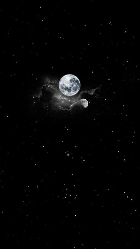 Wallpaper Moon, The Moon And Stars, Moon Aesthetic, Night Sky Wallpaper, Velvet Wallpaper, Black Phone Wallpaper, Black Moon, Wallpaper Space, Star Wallpaper