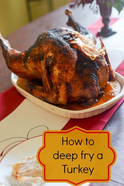 Learn how to deep fry a turkey, this produces a very juicy turkey that tastes amazing.   #DIY #turkey Cajun Deep Fried Turkey, Cajun Turkey Recipe, Deep Fried Turkey Recipes, Vegan Pumpkin Chocolate Chip Cookies, Turkey Injection, Pumpkin Cookies Easy, Vegan Pumpkin Cookies, Cajun Turkey, Fried Turkey Recipes