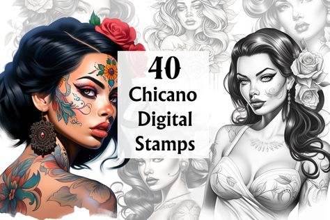 Drawing Chicano, Chicano Drawing, Chola Drawings, Tattoo Stamps, Drawing Stand, Art Chicano, Aztec Artwork, Guardian Angel Tattoo, Mexican Tattoo