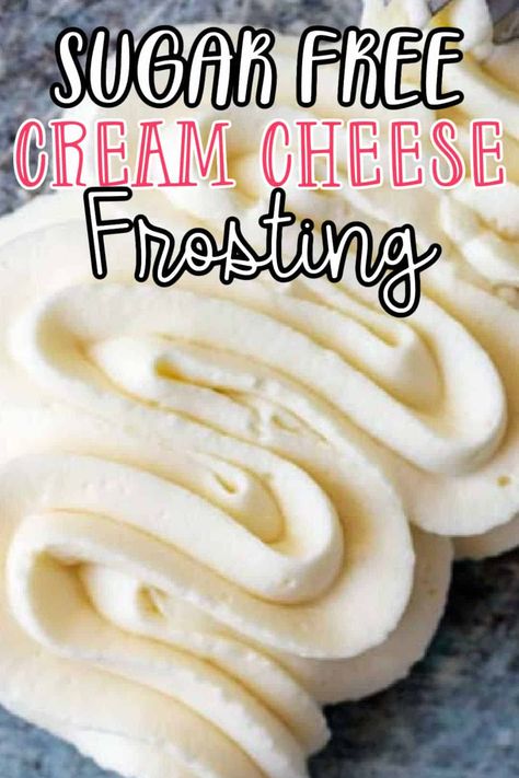 Choczero Recipes, Sugar Free Frosting Recipe, Sugar Free Cream Cheese Frosting, Sugar Free Cake Recipes, Sweets For Diabetics, Sugar Free Desserts Easy, Sugar Free Frosting, Low Sugar Desserts, Sugar Free Baking