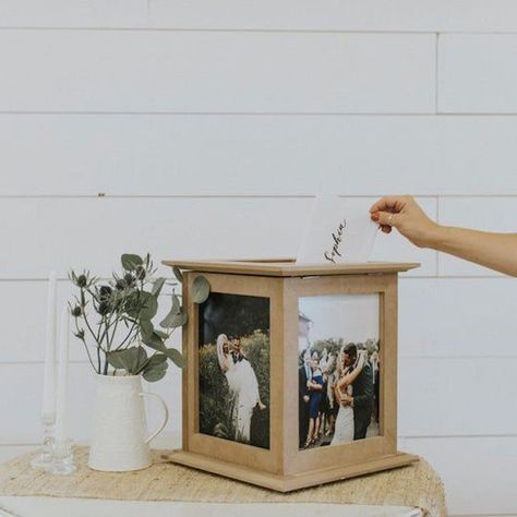 Photo Card Box, Wedding Card Boxes, Money Card Box, Box Wedding Card, Rustic Card Box, Rustic Card Box Wedding, Wedding Keepsake Boxes, Money Box Wedding, Box Wedding Invitations