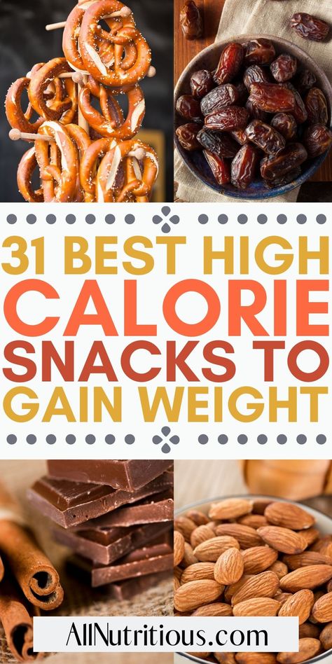 300 Calorie Snacks Protein, Healthy High Calorie Snacks, High Calorie Breakfast, Gain Meals, High Carb Snacks, Clean Bulk, High Calorie Snacks, Workout Journey, Healthy Weight Gain Foods