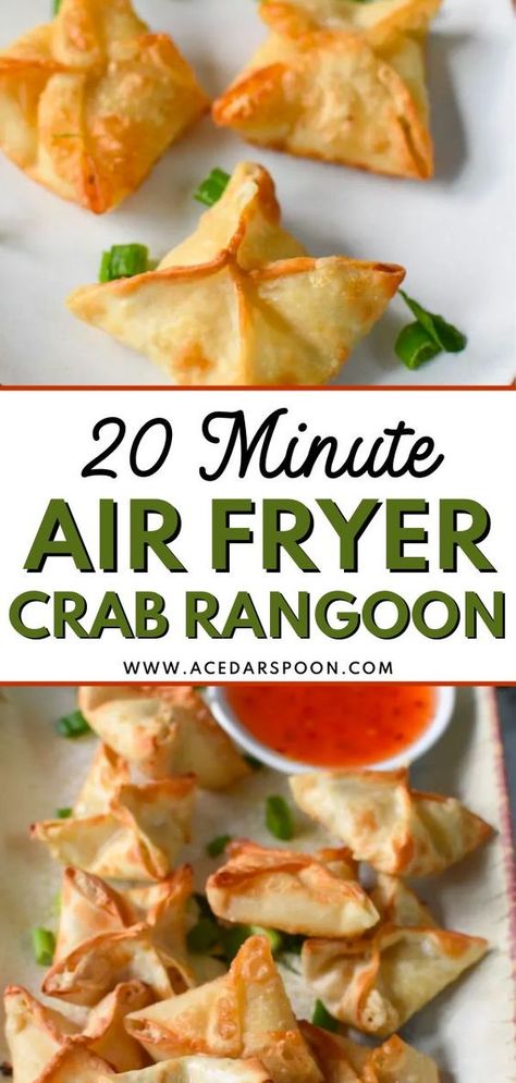 Craving some crab rangoons? This air fryer crab rangoon recipe is perfect for satisfying that craving. These delicious little snacks are easy to make and even easier to eat. Plus, they're a lot healthier than the traditional version. So what are you waiting for? Try out this recipe today! Air Fryer Crab Rangoon, Homemade Crab Rangoon, Air Fryer Crab, Crab Rangoons, Rangoon Recipe, Crab Rangoon Recipe, Easy Pasta Recipe, Creamy Crab, Wonton Recipes