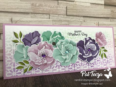 Mothers Day Sentiments, Happiness Abounds, Mary Fish, Stampin Pretty, Cottage Rose, Purple Cards, Stampin Up Catalog, Stamping Up Cards, Happy Birthday Images