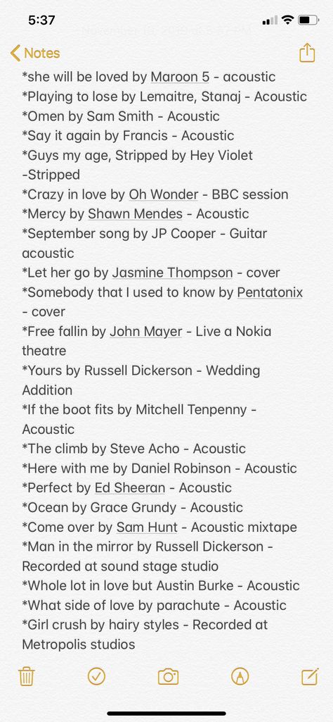 Acoustic Playlist, Acoustic Playlist Cover, September Song, Guys My Age, Hey Violet, Crazy Love, Shawn Mendes, Love Songs, Future Wedding