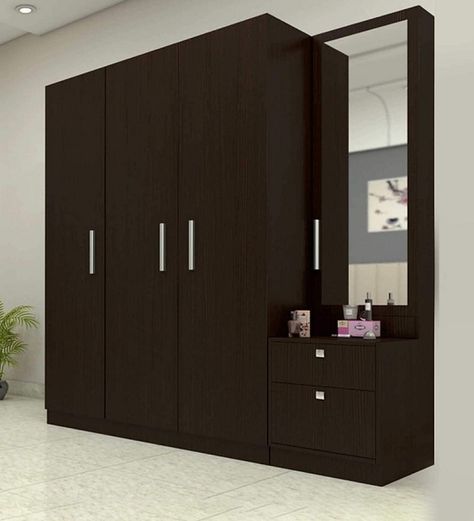 10 Best Bedroom Wardrobes With Pictures In India 3 Door Cupboard Ideas Bedroom, Wall Attached Wardrobe, 3 Door Almirah Design, 3 Door Wardrobe Design Inside, Wardrobe With Dresser, 3 Door Wardrobe Design, अलमारी डिजाइन, दरवाजा डिजाइन, Dressing Table Ideas