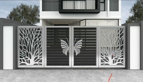 Gate Design Ideas, Modern Gate, Jesus Drawings, Grill Door Design, Gate Designs, Weathering Steel, House Gate Design, Main Gate, Entry Gates