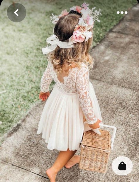 Toddler Bridesmaid Dresses, Boho Wedding Flower Girl Dress, Boho Flower Girl Dress Toddler, Loki Wedding, Flowergirls Dress, Flower Girl Dresses Toddler, Delilah Flower, Simple Flower Girl Dresses, Country Flower Girls