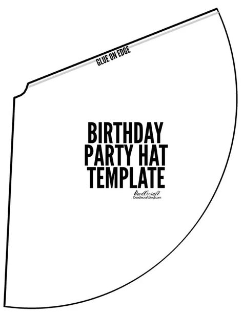 Birthday Party Hat DIY: Just download this FREE Printable Party Hat Pattern. Cricut Party Hat Template, Diy Birthday Hat For Adults, Birthday Hat Template Free Printable, Diy Fabric Party Hat, Party Hat Template Printable Free, How To Make A Party Hat, Birthday Hats For Adults, Birthday Hat Pattern, Party Hats Diy Template