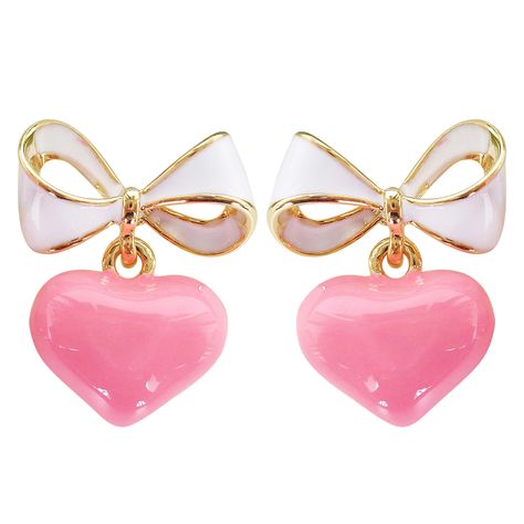 PRICES MAY VARY. Bow and love match, as well as candy color, take you into girlhood. a variety of color selection,Simple design,High quality, reasonable price,The best gift for yourself or relatives and friends Size:1.5*2.0cm (1.0inch=2.54cm) 1 Pairs 8 grams High quality products,Can keep for a long time Wrapping: Gift Box,Wipe Cloth,Yarn Bag This is a Cute Earrings, Bow and love match, as well as candy color, take you into girlhood. Candy colored studs add color to your life, a variety of color Candy Heart Earrings, Uncut Gems, Candy Jewelry, Yarn Bag, Colorful Candy, Pink Jewelry, Fashion Elegant, Heart Candy, Small Earrings