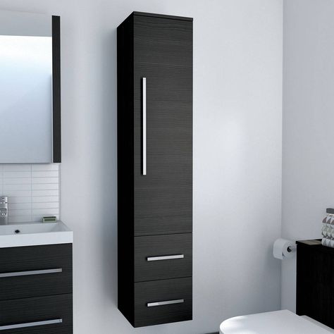 Drift Grey Tall Cabinet - Now £185.99. http://www.victoriaplumb.com/Bathroom-Furniture/Storage-Units/Drift-Grey-Tall-Cabinet_1874.html Black Bathroom Storage, Bathroom Storage Cabinets, Bathroom Wall Storage Cabinets, Light Grey Bathrooms, White Bathroom Storage, Tall Storage Unit, Cabinet Interior, Top Bathroom Design, Bathroom Furniture Design