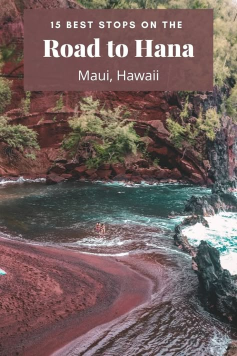 15 Best Road to Hana Stops in Maui Hawaii - Simply Wander Hawaiian Cruise, Tips For Driving, Hana Highway, Maui Hawaii Vacation, Red Sand Beach, Hana Maui, Hawaii Travel Guide, Trip To Maui, Hawaii Maui