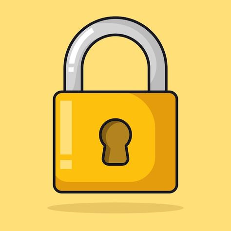 Free vector padlock coloured outline | Free Vector #Freepik #freevector #lock #padlock #unlock #security-lock Lock Drawing Simple, Padlock Drawing, Security Drawing, Lock Clipart, Lock Illustration, Logo Bola, Temp Fade, Lock Drawing, Hacker Logo