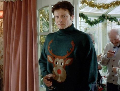 For starters, he’s the only man who can pull off a dorky Christmas sweater. | Community Post: 21 Reasons Mark Darcy Ruined All Other Men For You Tapsi Hapsi, 2000s Films, Bridget Jones Movies, Mark Darcy, Winter Core, Bridget Jones Baby, Ugly Christmas Jumpers, Bridget Jones Diary, Film Journal