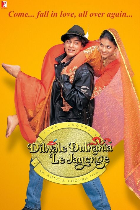 Dilwale Dulhania Le Jayenge, Shahrukh Khan And Kajol, Aditya Chopra, Bollywood Funny, Bollywood Posters, Bollywood Cinema, 90s Bollywood, Download Poster, Shah Rukh Khan