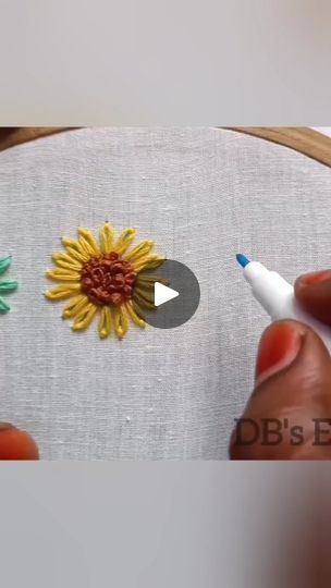 7.1K views · 2.8K reactions | Sunflower Embroidery using lazy daisy and French knots

#embroidery #handembroidery #stitches #beginners #easy #diy #craft #artandcraft #embroiderylove #flowers #stitch #sampler #tutorial #embroideryreel | DB's Embroidery | Meditation Relax Sound · Morning Birds Sound Sunflower Embroidery Tutorial, Embroidery Knots, Relax Sound, French Knots Embroidery, Knots Embroidery, Flowers Stitch, Morning Birds, Sunflower Embroidery, Stitch Sampler