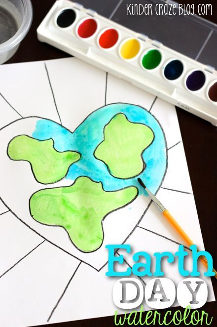 Earth Day watercolor painting project with EASY step-by-step directions Earth Day Project, Earth Day Art, Earth Painting, Watercolor Painting Tutorial, Earth Day Projects, April Art, Earth Day Crafts, Art Writing, Classroom Art Projects