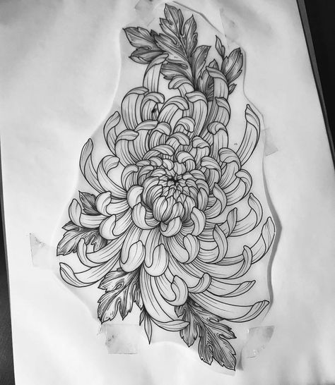 Japanese Flower Tattoo, Tattoo Floral, Chrysanthemum Tattoo, Dibujos Tattoo, Desen Realist, Clever Tattoos, Muster Tattoos, Floral Tattoo Sleeve, Knee Tattoo