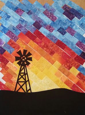 Desert Sunset Quilt Pattern, New Mexico Quilt Block, Arizona Quilt Patterns, Southwest Quilt Patterns, Mexico Sunrise, Desert Quilt, Sunset Quilt, Silver City New Mexico, Southwest Quilts