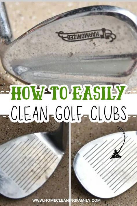 Follow this quick guide to cleaning golf clubs and ensure they're always in prime condition for your next game. Using water, soap, and a soft brush, you can easily remove dirt and debris from your clubheads and grips. Keeping your clubs clean not only improves their appearance but also enhances their performance on the course. Perfect for golfers of all levels. Cleaning Golf Clubs, Golf Driving Range, Top Golf Courses, Bar Keepers Friend, Club Face, Speed Cleaning, Hard Water Stains, Stainless Steel Cleaning, Best Club