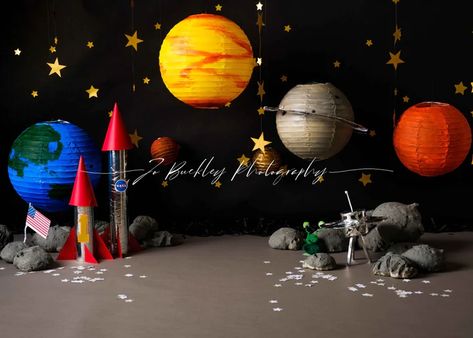 2022 Kate Birthday & Cake Smash Backdrops for Photography Australia Space Stage Design, Vbs Stellar, Vbs Space, Space Backdrop, Stellar Vbs, Cake Smash Boy, Bible Themes, Hoco 2023, 2024 Classroom