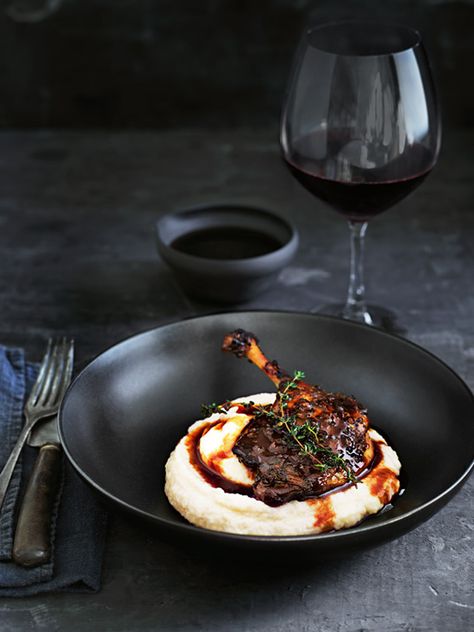 Crispy Juniper Orange And Thyme Duck With Celeriac And Cauliflower Puree | Donna Hay Gourmet Food Plating, Cibo Asiatico, Cauliflower Puree, Bistro Food, Food Plate, Donna Hay, Fine Dining Recipes, Duck Recipes, Sunday Roast