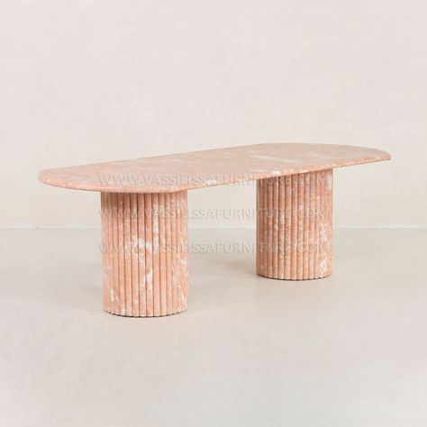 Pink Marble Table Luxury Dining Table Furniture Warehouse Dining Table Furniture, Luxury Dining Table, Marble Dining Table, Soft Pink Color, Marble Dining, Furniture Warehouse, Luxury Dining, Dining Table Marble, Pink Marble