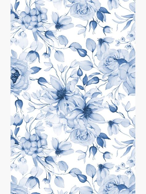 This elegant floral pattern features an array of blue and white peonies and delicate blossoms. The design showcases large, detailed flowers and graceful leaves against a crisp white background, creating a sophisticated and fresh look. Rendered in a soft watercolor style, the pattern brings a touch of fluidity and natural beauty. This design adds a sense of timeless elegance and serene nature-inspired aesthetics to any space. Blue Bible, Watercolor Flower Background, Serene Nature, Soft Watercolor, White Peonies, Watercolor Flower, Elegant Floral, Blue Watercolor, Flower Backgrounds