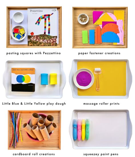 Montessori Art Shelf Ideas, Preschool Art Shelf, Montessori Art Shelf, Art Cupboard, Montessori Crafts, Montessori Trays, Montessori Activities Preschool, Art Shelf, Montessori Lessons