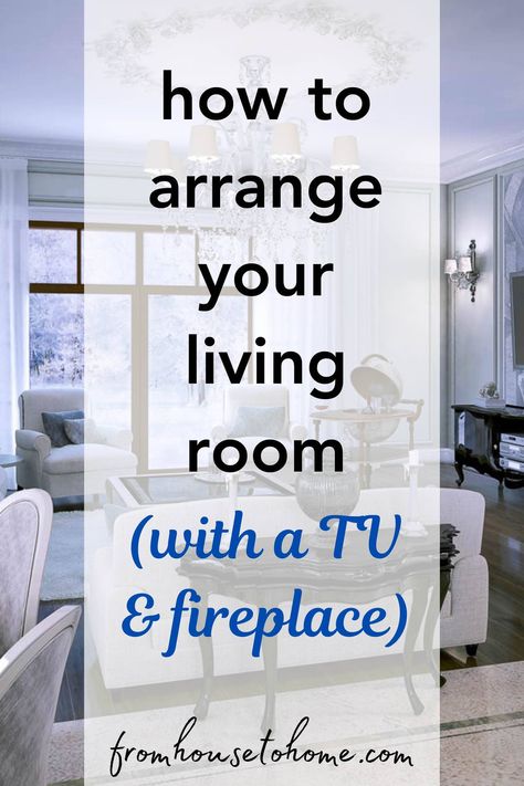 How To Arrange Living Room Furniture With a TV and Fireplace | Home Decor Ideas Where To Place A Tv In Living Room, Tv In Front Of Windows Living Room, Where To Place Tv In Living Room, Window Focal Point Living Room, Furniture Placement Living Room With Tv, Sectional Living Room Layout Fireplaces, Tv On Opposite Wall Of Fireplace, Family Room Layout With Fireplace And Tv, Rectangle Living Room Layout With Tv