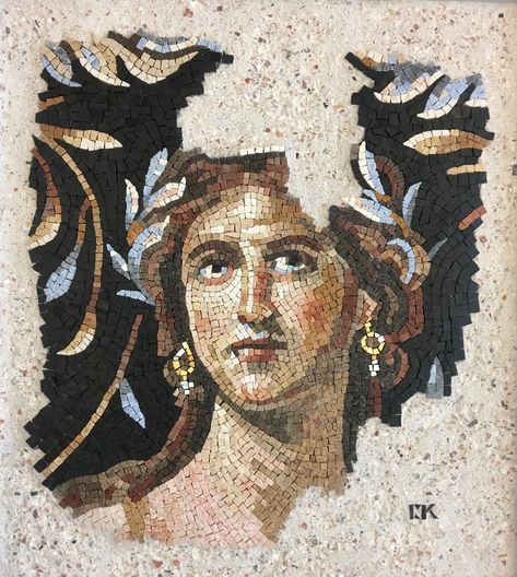 MKMosaicsMKMosaics MKMosaicsMosaic Artist Michael Kruzich Creative Kitchen Cabinets, Mosaic Roman, Mozaik Art, Portrait Mosaic, Mosaic Studio, Ancient Mosaic, Mosaic Sculpture, Kitchen Island Cabinets, Byzantine Mosaic