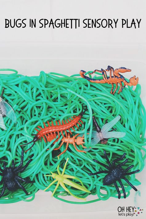 Bug Activities For Toddlers, Bug Fossils, Spaghetti Sensory Play, Butterfly Activity, Learning Activities For Toddlers, Bug Activities, Insects Preschool, Butterflies Activities, Bugs Preschool