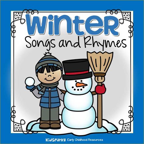 Preschool winter songs and rhymes - KIDSPARKZ Preschool Winter Songs, Winter Songs For Kids, Winter Songs For Preschool, Winter Rhymes, Preschool Rhymes, Snowman Songs, Rhyming Preschool, Winter Song, Winter Poems