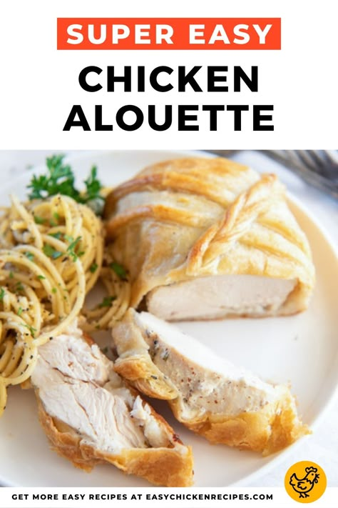 Alouette Cheese, Dinner Tonight Chicken, Puff Pastry Chicken, Chicken Puffs, Dinners Chicken, Phyllo Recipes, Crockpot Chicken Breast, Puff Pastry Dough, Herb Chicken