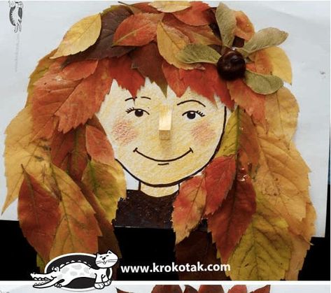 leaf collage face Easy Fall Crafts For Kids, Kids Collage, Autumn Leaves Craft, Face Collage, Leaf Collage, Kids Art Galleries, Nature Collage, Fairy Garden Designs, Easy Fall Crafts