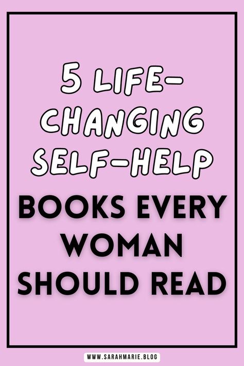 Discover 5 powerful self-help books that will inspire you to build healthier habits, heal from the past, and live a happier life. These books are perfect for personal growth and self-improvement! Simple Abundance Book, Self Help Books For Women In Their 30s, Self Improvement Books Women, Good Reads For Women, Self Help Books For Women, Self Care Books, Best Self Development Books, Books Every Woman Should Read, Every Woman Should Read