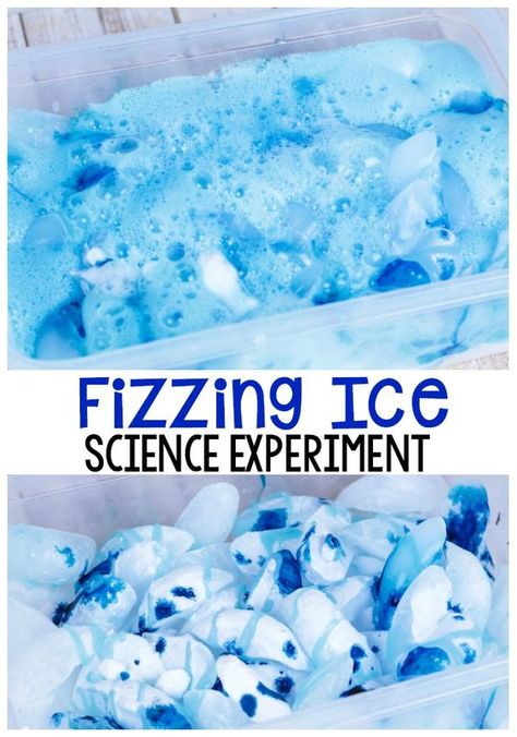 Vetenskapliga Experiment, Winter Science Activities, Winter Science, Baking Soda And Vinegar, Science Experiments For Preschoolers, Kid Science, Winter Activities For Kids, Kid Experiments, Winter Preschool