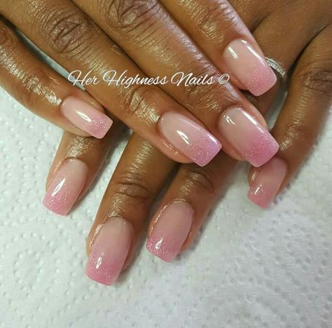 Blush Ombre Nails, Sns Ombre Nails, Light Pink Ombre Nails, Hombre Nails Ombre, Umbre Nails, Ombre Nail Colors, Nails Images, Pink Nail Art Designs, Ombre Acrylic