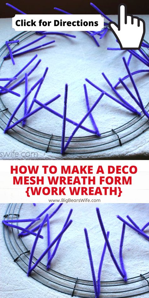 Easy Mesh Wreath, Decorative Mesh Wreaths, Ribbon Wreath Diy, Wreath Making Tutorials, Diy Deco Mesh Wreath, Deco Mesh Crafts, Making Mesh Wreaths, Mesh Ribbon Wreaths, Deco Mesh Wreaths Tutorials