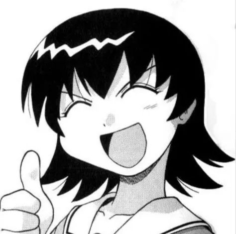 Azumanga Daioh Manga, Azumanga Daioh, Manga Icons, Black And White, Anime, White, Black