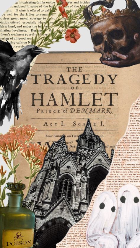 Hamlet #shakespeare #shakespeareaesthetic #renissance #hamlet Shakespeare Plays Aesthetic, Hamlet Collage, Shakespeare Background, Hamlet Art, Hamlet Poster, Hamlet Aesthetic, Shakespeare Posters, Shakespeare Poster, Hamlet Shakespeare