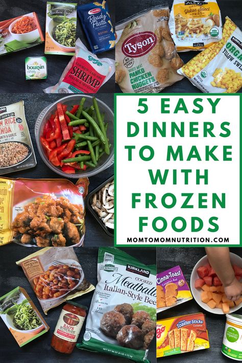 Looking for easy dinners to make with frozen foods? Make dinner that much easier with the convenience of frozen foods found at your local grocery store! #healthyfrozenfoodmeals #healthyfrozenfoods #frozenmealsforfamily #familyfriendlyfrozenmeals #kidfriendlyrecipes #healthyfamilymeals Easy Frozen Food Meals, Grocery Store Dinner Quick, Walmart Frozen Meals, Walmart Frozen Foods, Meals From Frozen Food, Easy Frozen Dinners, Frozen Food Dinner Ideas, Frozen Dinners Store Bought, Best Frozen Meals To Buy