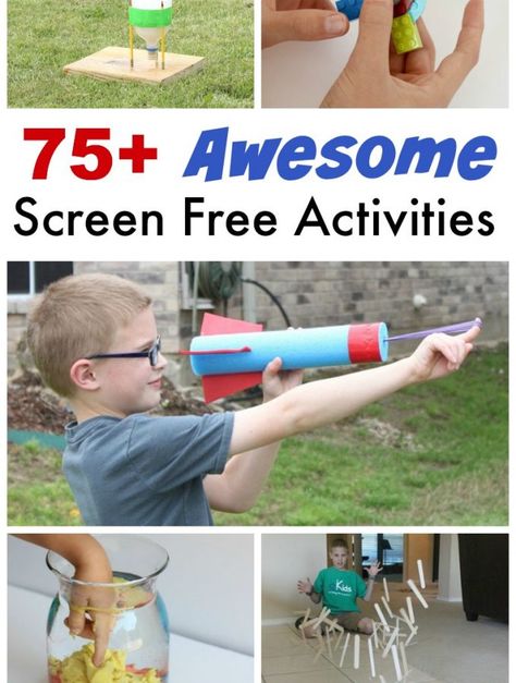 75+ Screen-Free Activities and Crafts (Perfect for ages 8-12!) Crafts For Kids At Home, Simply Painting, Boredom Busters For Kids, Interesting Things To Do, Free Activities For Kids, Hobbies For Kids, Screen Free Activities, Activities For Boys, Birthday Activities