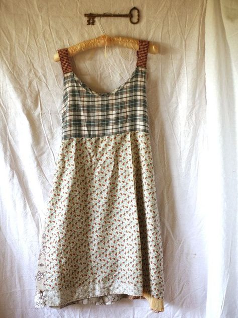 upcycled dresses | Upcycled Dress Women's Plus Size ClothingD by UnicycleAssembly Meme Costume, Upcycled Dress, Recycled Fashion, Ropa Diy, Refashion Clothes, Handmade Dresses, Dream Clothes, Sewing Clothes, Upcycle Clothes