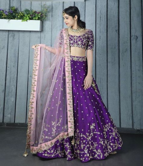 Party Wear Skirt Top, Purple Lehenga Choli, Purple Lehenga, Lehenga Choli For Women, Choli For Women, Function Dresses, Lehenga Choli Wedding, Party Wear Lehenga Choli, Indian Party Wear